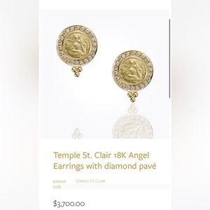 Temple St. Clair 18K Angel Earrings with diamond pavé RARE collectors earrings